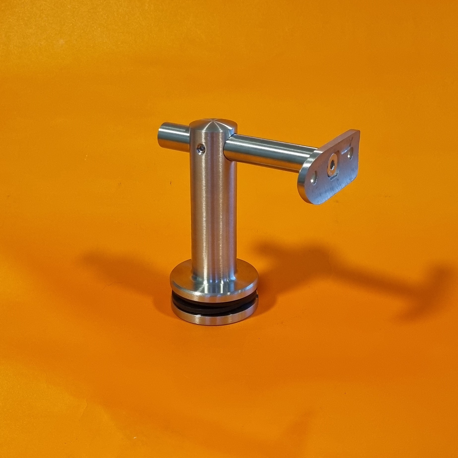 SOPORTE PASAMANOS/CRISTAL AJUSTABLE RECTO